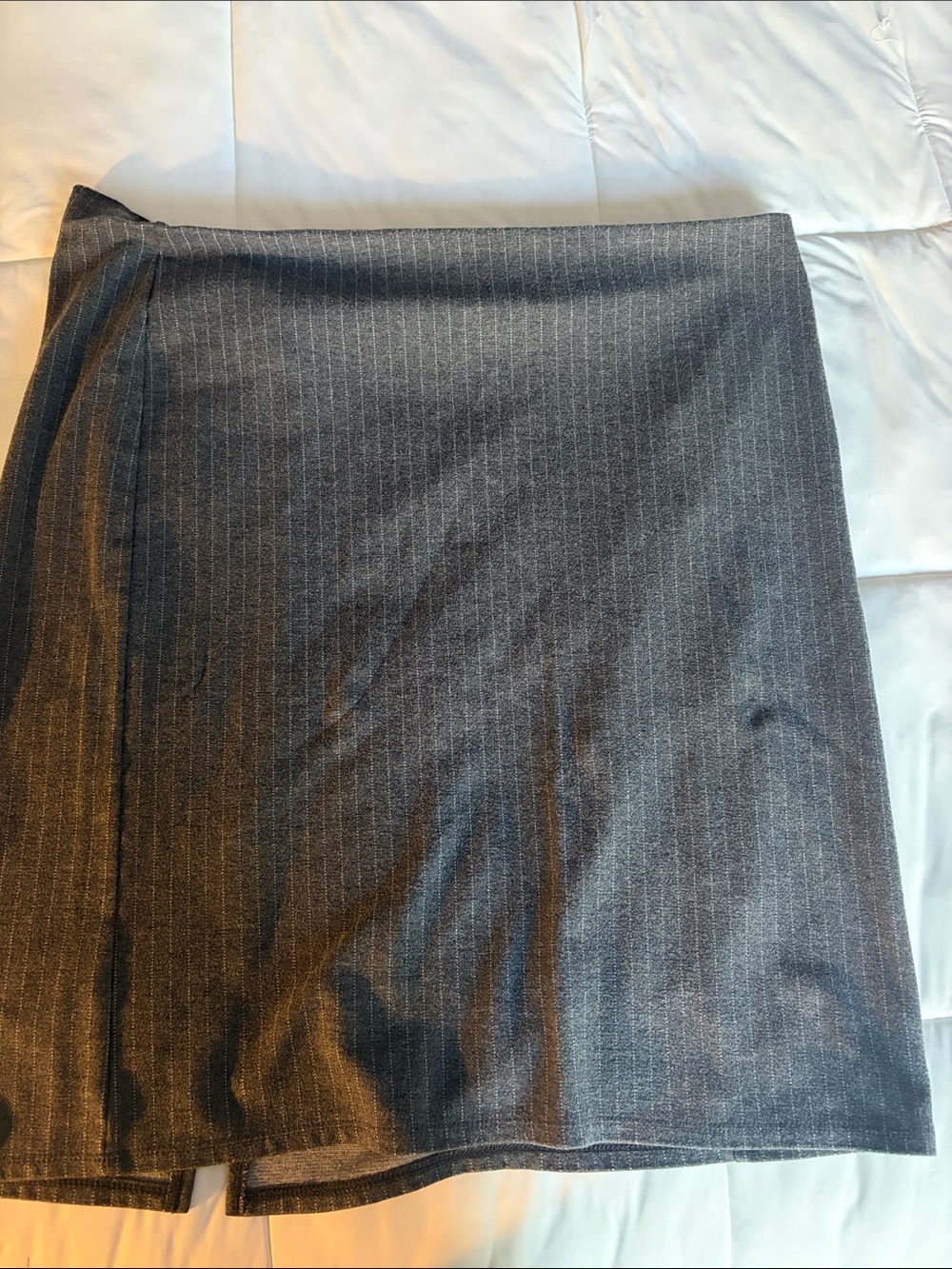 Loft Fashion Gray Pinstripe Pencil Skirt